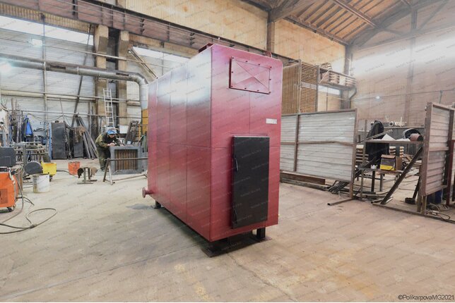 Дровяной котел 800 кВт с большой топкой твердотопливный